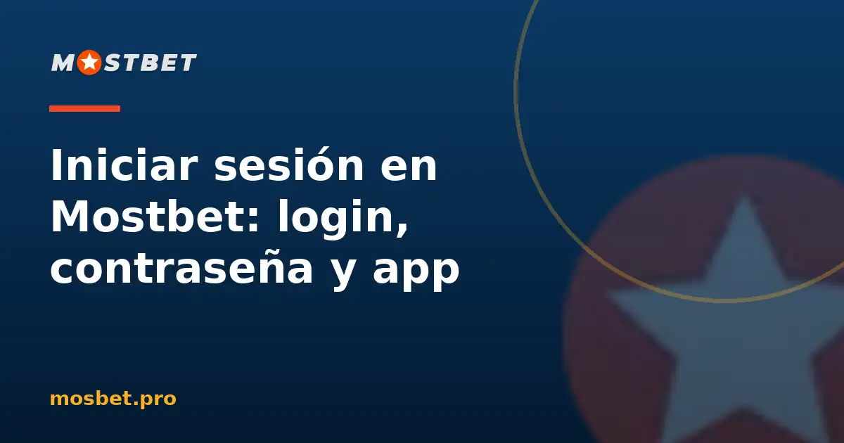 Iniciar sesión en Mostbet