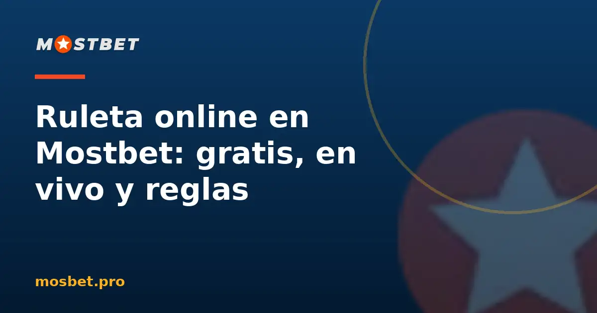 Ruleta online en el casino Mostbet